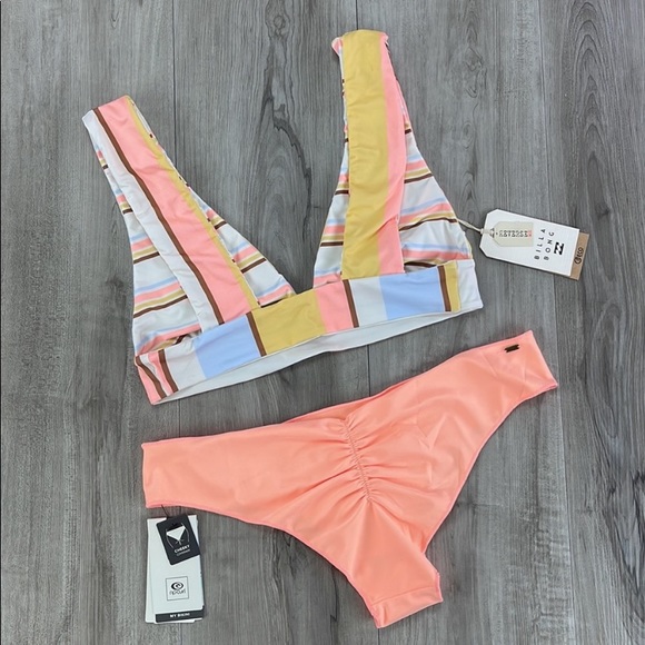 ☀️BILLABONG☀️ RIP CURL☀️FEELING SUNNY PLUNGE CLASSIC SURF CHEEKY PANT - Picture 15 of 16